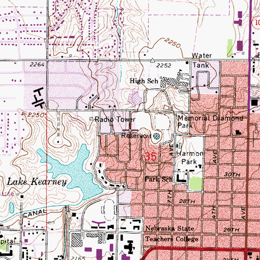 Topographic Map of Holy Cross Lutheran Church, NE