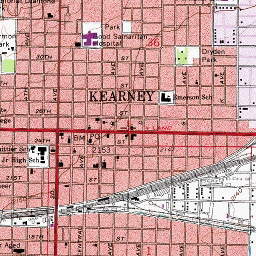 Topographic Map of Church of Christ, NE