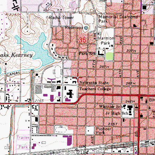 Topographic Map of Newman Center, NE