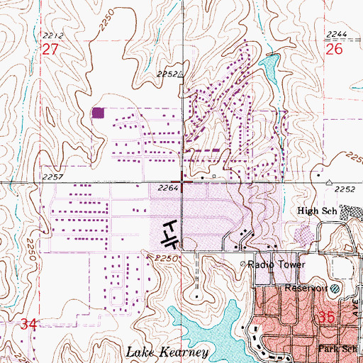 Topographic Map of First Church of Christ Scientist, NE