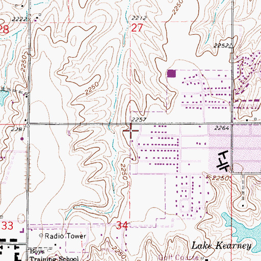 Topographic Map of Countryside Christian Church, NE