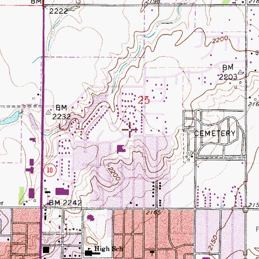 Topographic Map of The Church of Jesus Christ of Latter Day Saints, NE