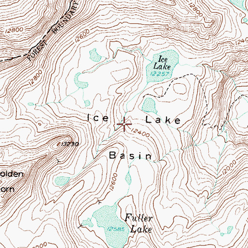 Topographic Map of Ice Lake Basin, CO