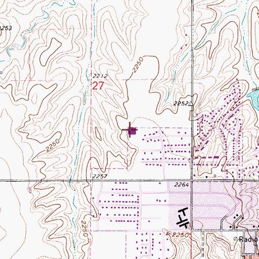 Topographic Map of Windy Hills Elementary School, NE