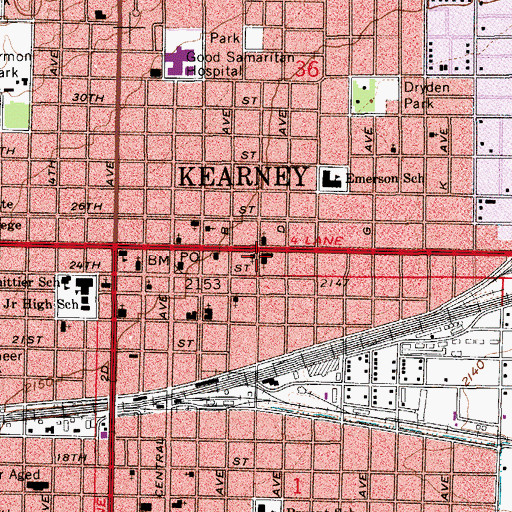 Topographic Map of Zion Lutheran Church School, NE