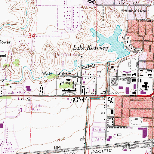 Topographic Map of Welch Hall, NE