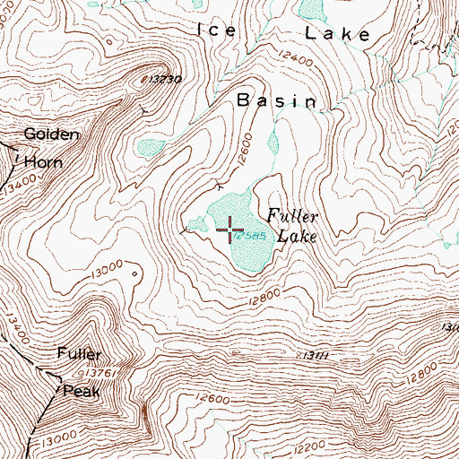 Topographic Map of Fuller Lake, CO