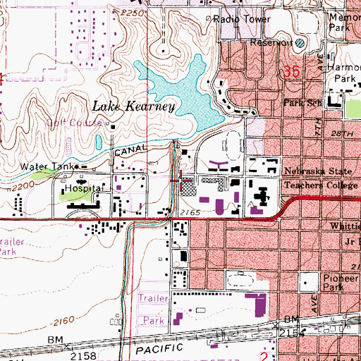 Topographic Map of Cushing Colosseum, NE