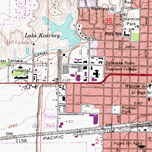 Topographic Map of Fine Arts Building, NE