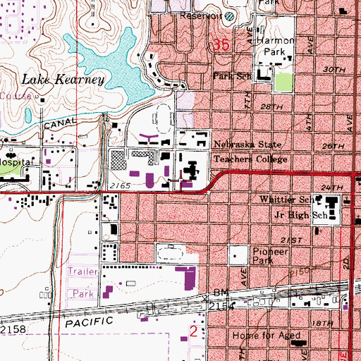 Topographic Map of Bruner Hall, NE