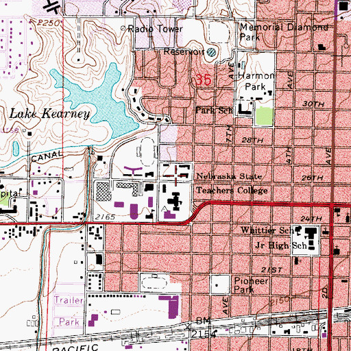 Topographic Map of Case Hall, NE