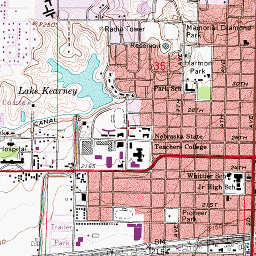 Topographic Map of Conrad Hall, NE
