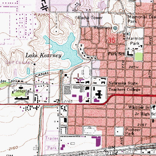 Topographic Map of Mantor Hall, NE