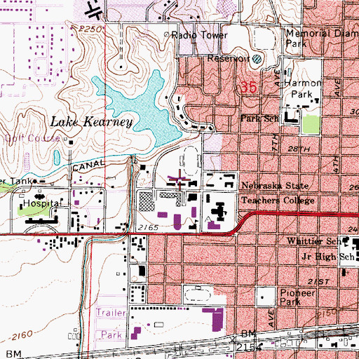 Topographic Map of Stout Hall, NE