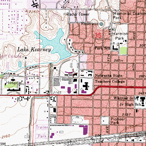 Topographic Map of Mens Dorm, NE
