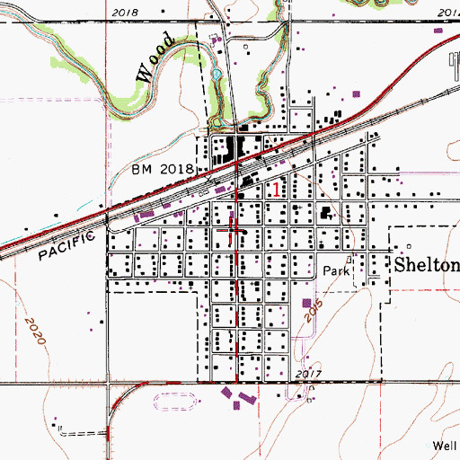 Topographic Map of Shelton Medical Clinic, NE