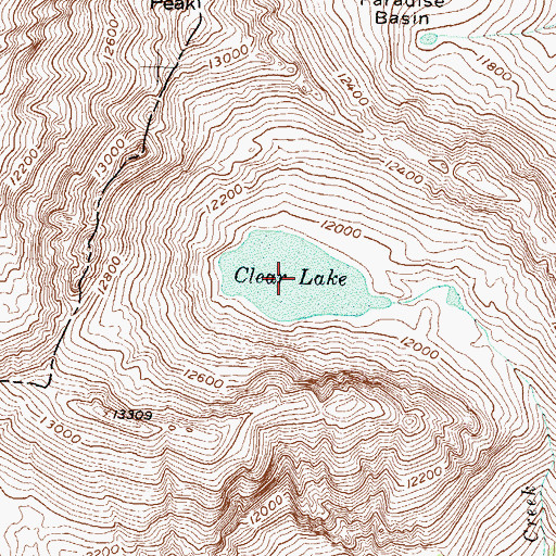 Topographic Map of Clear Lake, CO