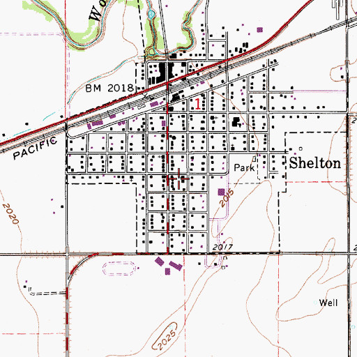 Topographic Map of Sacred Heart Catholic Church, NE