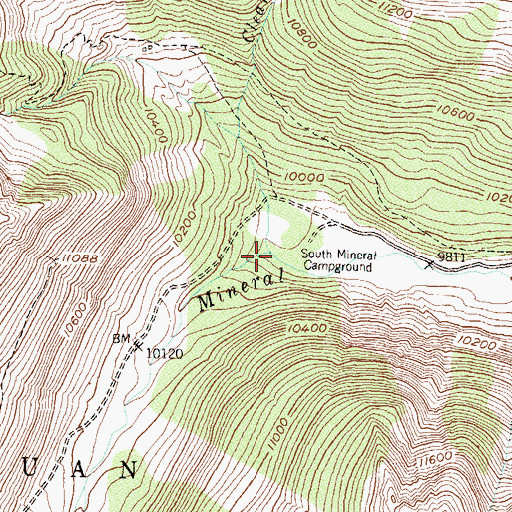 Topographic Map of Clear Creek, CO