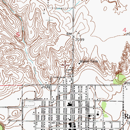 Topographic Map of Ravenna Golf Club, NE
