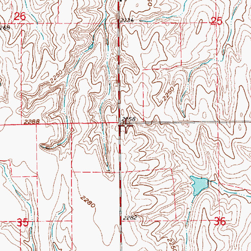 Topographic Map of Prairie Hills Golf and Ski Club, NE