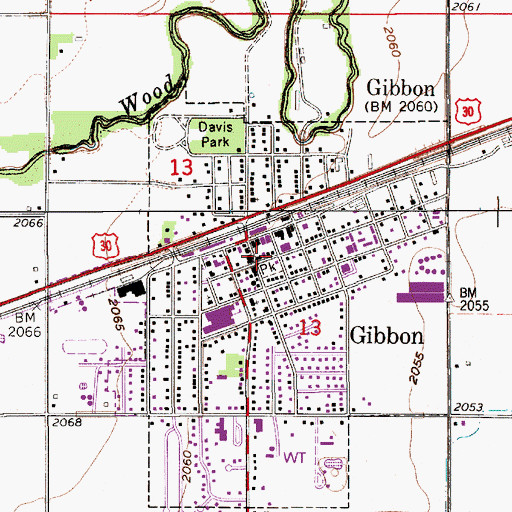 Topographic Map of Cargill Incorporated Elevator, NE