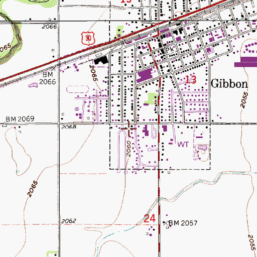 Topographic Map of L and J Mobile Home Court, NE