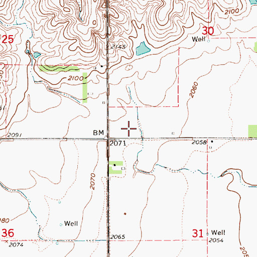 Topographic Map of Gibbon Valley View Golf Club, NE