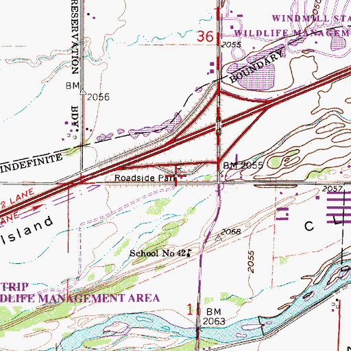 Topographic Map of Gibbon Historical Marker (historical), NE
