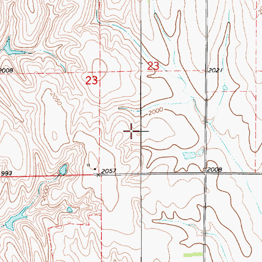 Topographic Map of Township of Buffalo, NE