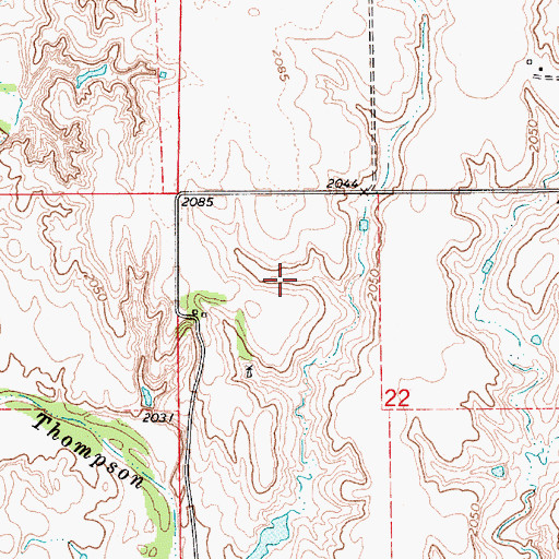 Topographic Map of Township of Logan, NE