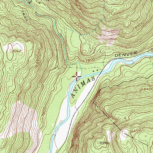 Topographic Map of Cascade Creek, CO