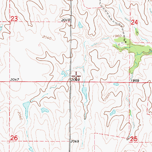 Topographic Map of Ash Grove State Wildlife Management Area, NE