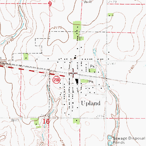 Topographic Map of Upland, NE