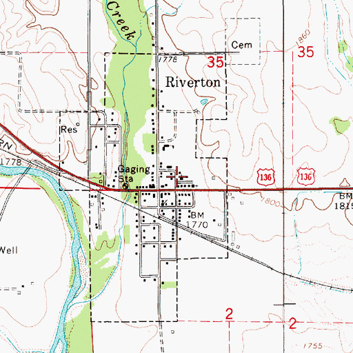 Topographic Map of Saint Catherine Catholic Church, NE