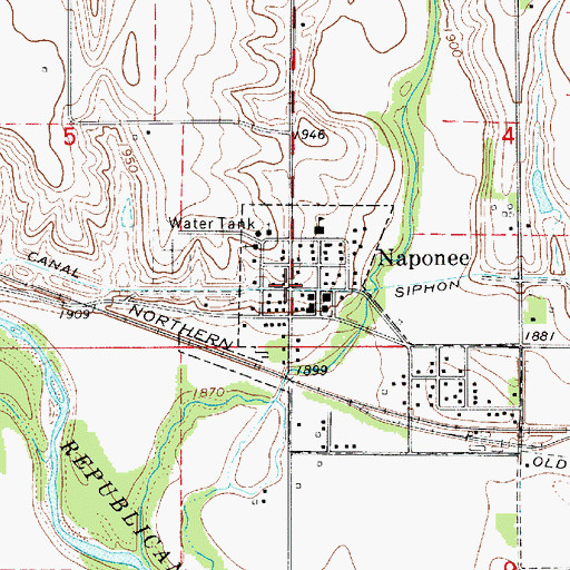 Topographic Map of Saint Mary Catholic Church, NE