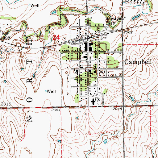 Topographic Map of Saint Anne Catholic Church, NE