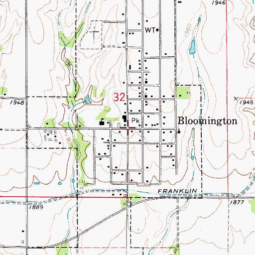 Topographic Map of Sacred Heart Catholic Church, NE