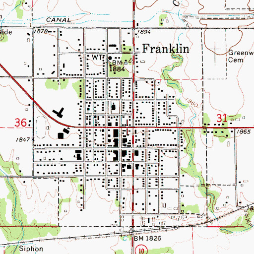 Topographic Map of Congregational United Church of Christ, NE