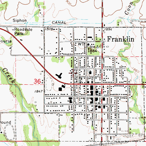 Topographic Map of Grace Lutheran Church, NE