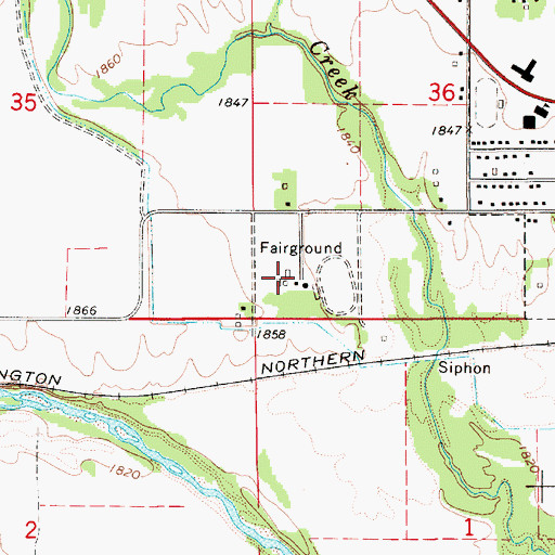 Topographic Map of Franklin County Fairgrounds, NE