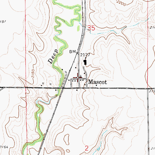 Topographic Map of Mascot Post Office (historical), NE