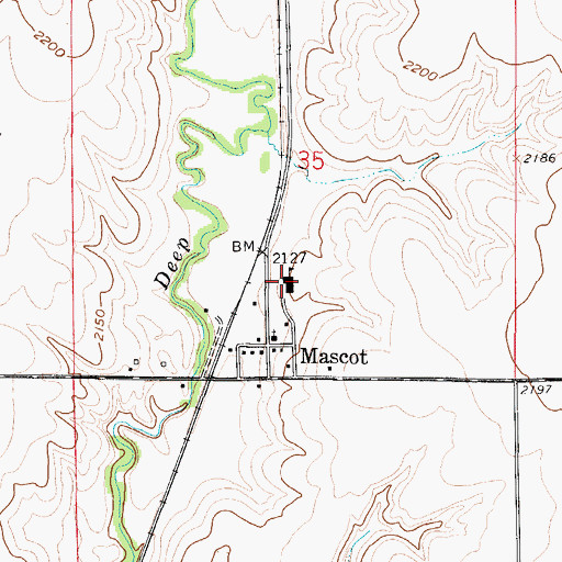 Topographic Map of Mascot School (historical), NE
