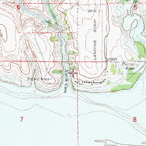 Topographic Map of North Cove Campground, NE