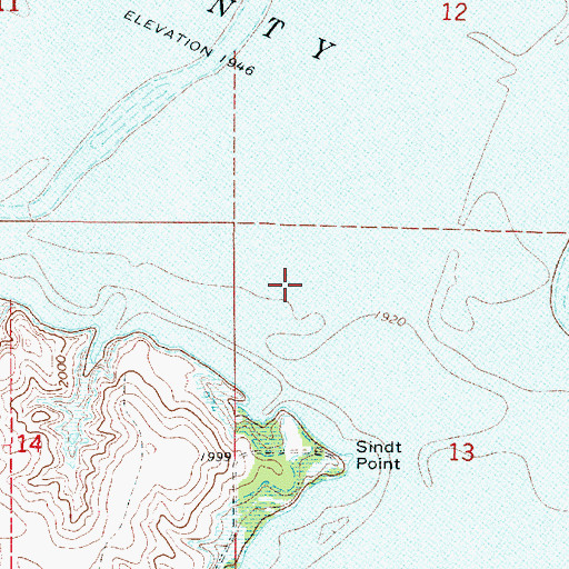 Topographic Map of Harlan County Lake Recreation Area, NE