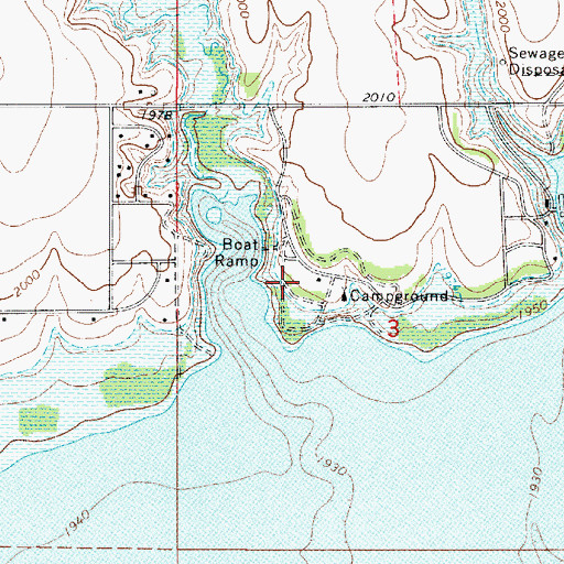 Topographic Map of North Shore Marina, NE