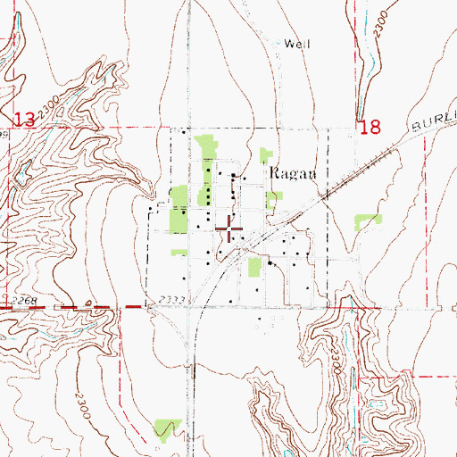 Topographic Map of Midland Co-op Elevator, NE