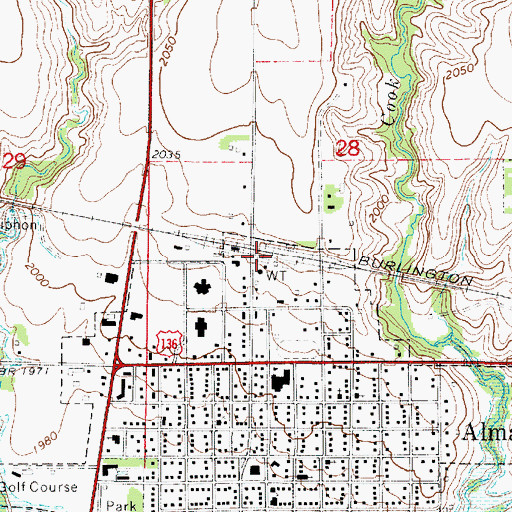 Topographic Map of Agri Co-op Elevator, NE