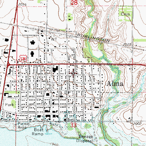 Topographic Map of Free Methodist Church, NE