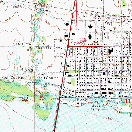 Topographic Map of Peace Lutheran Church, NE